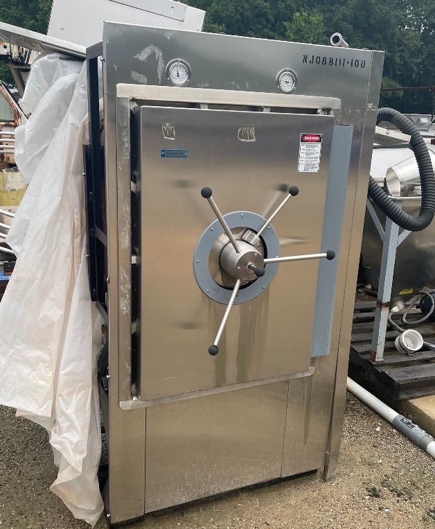 Autoclave, built by Consolidated Still and Sterilizers.  Opening is approx. 24” wide x 30” x 30”.